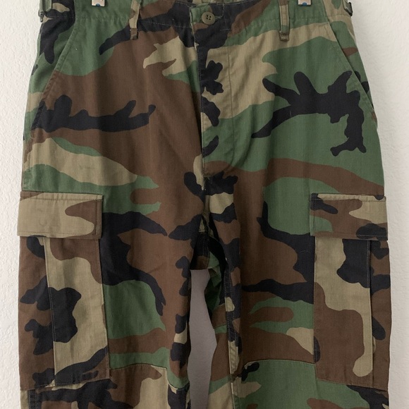 MENS CARGO PANTS VINTAGE CAMO HEAVY WEIGHT SIZE 32 - Picture 5 of 12